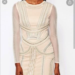 River island Pearl embellished dress
